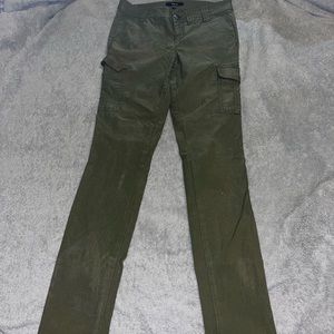 Olive cargo skinny pants